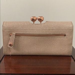 Ted Baker beige sparkle wallet